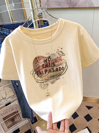 Right shoulder short-sleeved t-shirt for women 2026 summer new style pure cotton white high-end loose half-sleeved short top