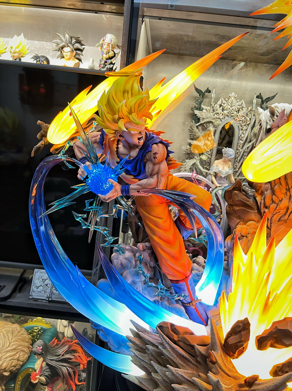 [Big Head Cat Custom] Kd Super Saiyan 2 Goku Vs Super Saiyan 2 Vegeta Remastered Edition Limited to 60 Pieces