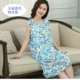 Bông lụa mẹ váy ngủ bông nhân tạo cộng với phân bón để tăng phụ nữ trung niên và cao tuổi váy ngủ bà bầu lụa cotton lụa mùa hè. - Đêm đầm