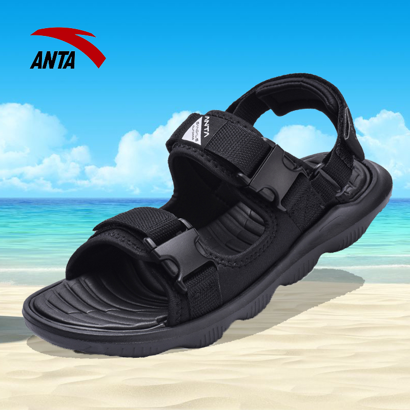 Ann Stepping Sandals Men's 2022 Summer New Tide Beach Shoes Casual Shoes Sub Breathable Sneaker Men's Official Web Flagship