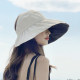 Black plastic sun hat for women in summer foldable uv anti-UV large brim sun hat empty top sun hat