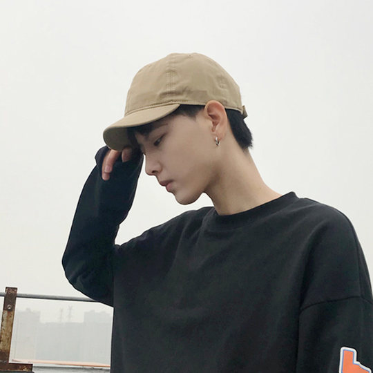 Mqvq Baseball Cap for Men with Short Brim, Spring and Autumn Vintage Solid Color Hat ins Trendy Couple Soft Top Summer Peaked Cap for Women