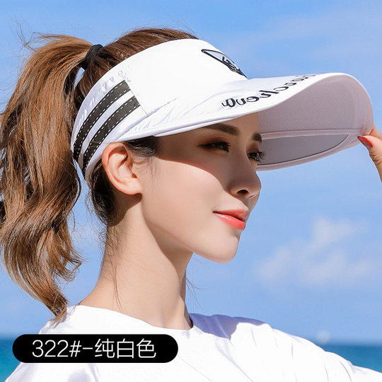 Mqvq Visor Hat Sun Hat Summer Korean Style Face-Covering Sun Protection Hat Retractable Golf Hat for Women