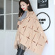 Pink Scarf for Women in Autumn and Winter Korean Style Birthday Gift Gift Box Cute Girl Fashion Plaid Warm Scarf Shawl