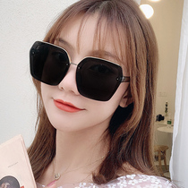 European and American retro oversized frame black sunglasses female big face net red face small street shot glasses vacation wild sunglasses