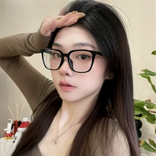 Японская черная рама простые умные очки женская сенсорная миопия с синим светом может быть оборудована синим светом