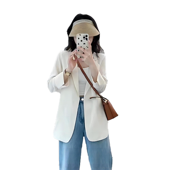 ເສື້ອຢືດ cardigan ສີຂາວ chiffon ຊຸດປ້ອງກັນແສງແດດຂອງແມ່ຍິງ