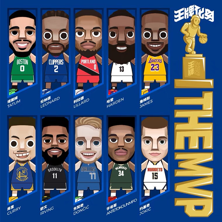 Mvp Ace Transforms into Nba Star Blind Box Figure, Confirmed Edition: James, Harden, Curry, Irving