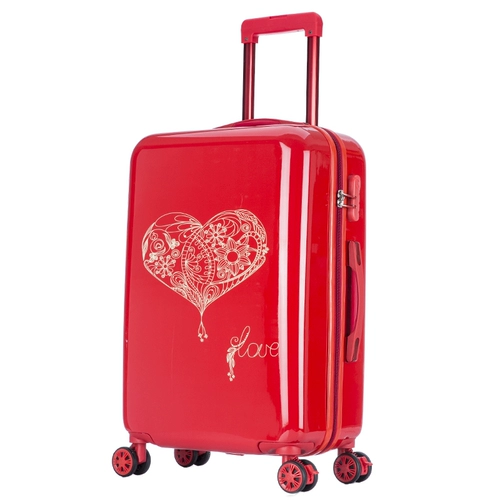 Чемодан, красная коробка для невесты для путешествий