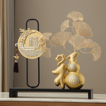 creative home decoration living room TV cabinet new chinese style entrance gate town house high-end tasteful and blessed word ornaments