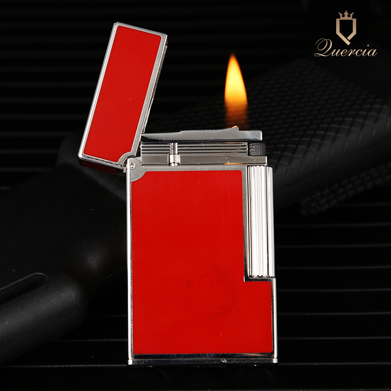Quercia pure copper kerosene lighter side-slip grinding wheel retro creative custom send high-end lighters