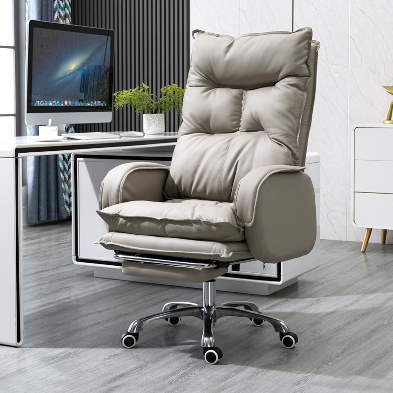 Computer chair Chair Office Chair For Long Sitting Comfort Lift Swivel Chair Home Electric Race Chair Genuine Leather Chair Can Lie Sofa Chair