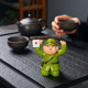 Light Luxury Ornament Japanese Soldier Kneeling Surrender Color-Changing Tea Pet Ornament Tea Table Tea Tray Decoration Stress-Relief Ornament