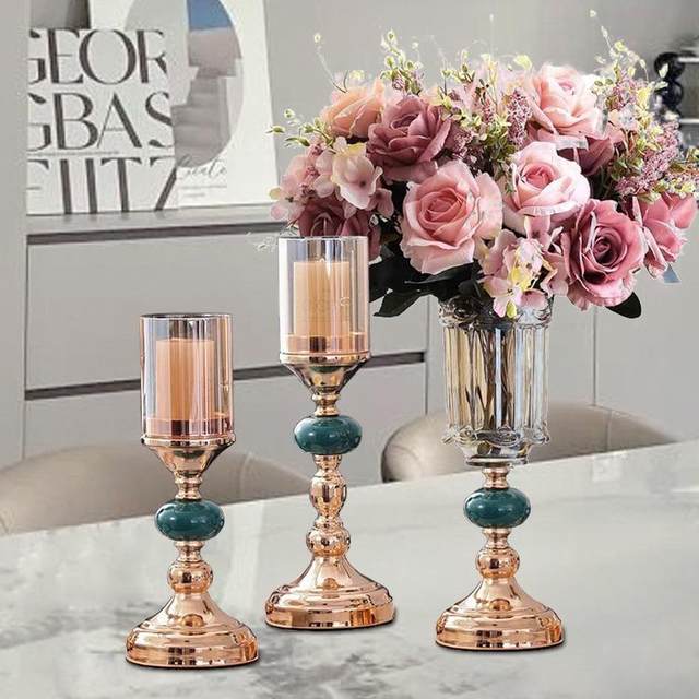 Light Luxury Ornaments, Candlelight Dinner Props, High-End Hotel Villa Home Accessories, Romantic European Candle Holders
