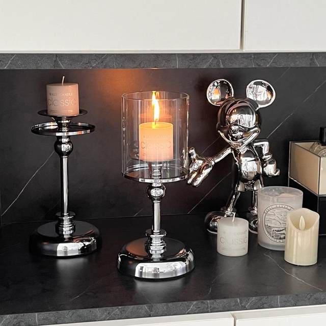 Light Luxury Ornaments, Scandinavian Style Candle Holder Ornaments, Romantic Candlelight Dinner Props, Home Dining Table Candle Holder Decorations