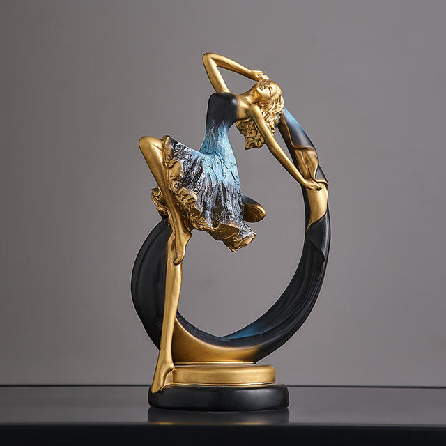 Light Luxury Ornaments, Simple Modern Dancing Girl Crafts Ornaments, High-End Housewarming Gifts for the Entrance Hall and Living Room
