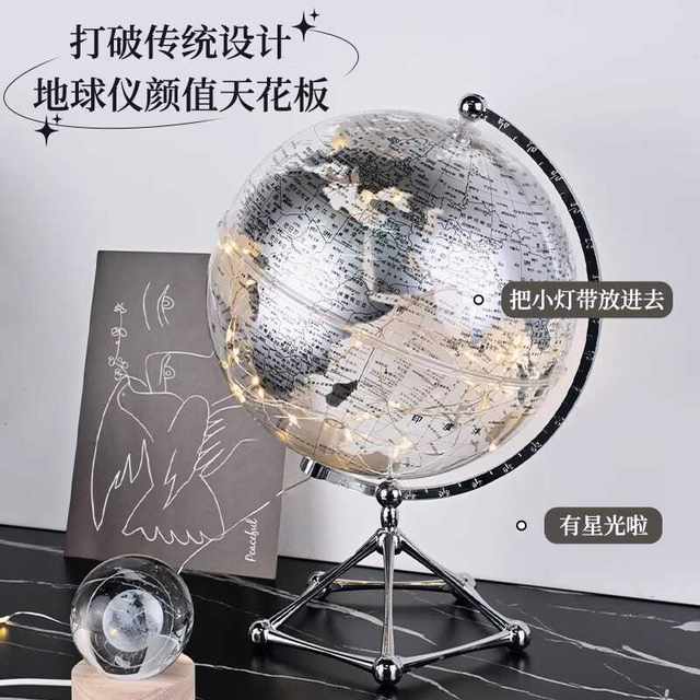 Light Luxury Ornaments, Creative Globe Ornaments, Office Desk Luminous Lighting, Home Living Room Tv Cabinet, Wine Cabinet Accessories