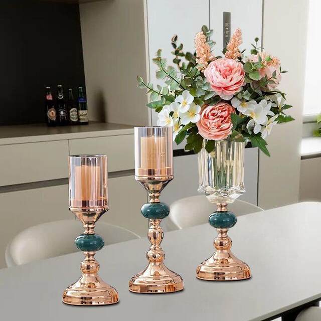 Light Luxury Ornaments, Candlelight Dinner Props, High-End Hotel Villa Home Accessories, Romantic European Candle Holders