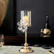 European-Style Light Luxury Crystal Petal Glass Candle Holder Romantic Candlelight Dinner Home Dining Table Decoration Ornaments Home Retro