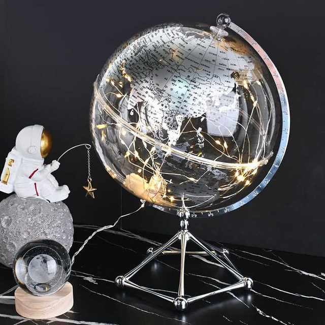 Light Luxury Ornaments, Creative Globe Ornaments, Office Desk Luminous Lighting, Home Living Room Tv Cabinet, Wine Cabinet Accessories