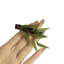 Begonia on the temples water drop bamboo leaf hairpin national style side clip for the back of the head new Chinese style high-end travel hairpin