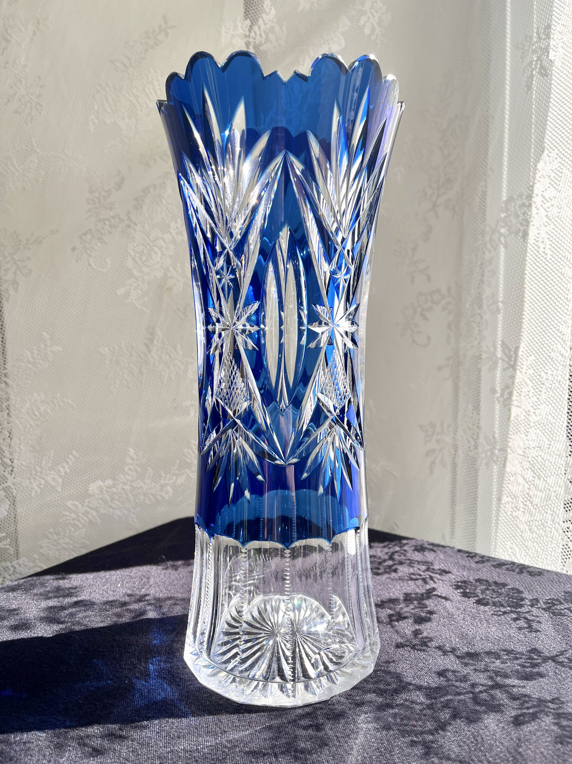 1905年圣朗博Val Saint Lambert 水晶花瓶，Hubert Fouarge系列