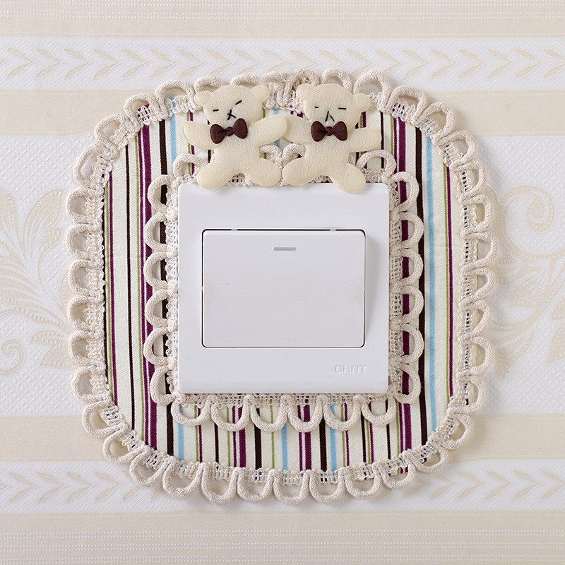 Switch Protective Sleeves Cloth Art Anti Dirty Wall Switch To Living-room Bedroom Home Decorative Lamp Socket Cover