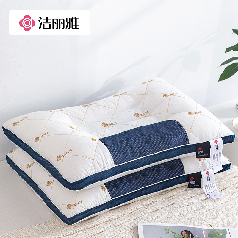 Jie Liya cotton cassia pillow single dormitory buckwheat skin cervical spine pillow double pillow core a pair of household