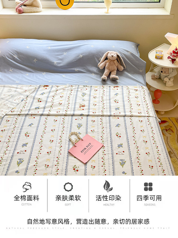 Jialiya Cotton Dirt-Proof Sleeping Bag Pure Cotton Single Travel Sleeping Bag Bed Sheets Quilt Cover Travel Hotel Business Trip Portable
