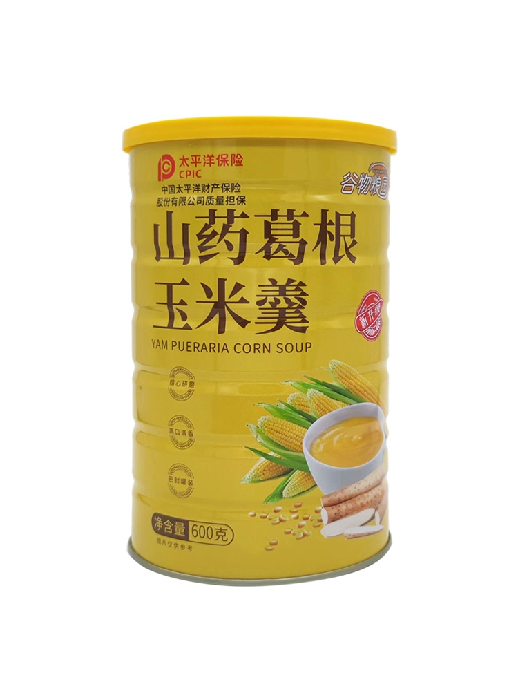 Ngũ cốc Vườn hạt Khoai mỡ Rễ Pueraria Súp ngô Bột củ sen Mè đen Óc chó Dâu tằm Quà tặng Muỗng Muỗng Ngũ cốc Bữa ăn thay thế Cửa hàng thực phẩm tốt - [Súp ngô củ sắn dây] 600g/1 lon, không muỗng
