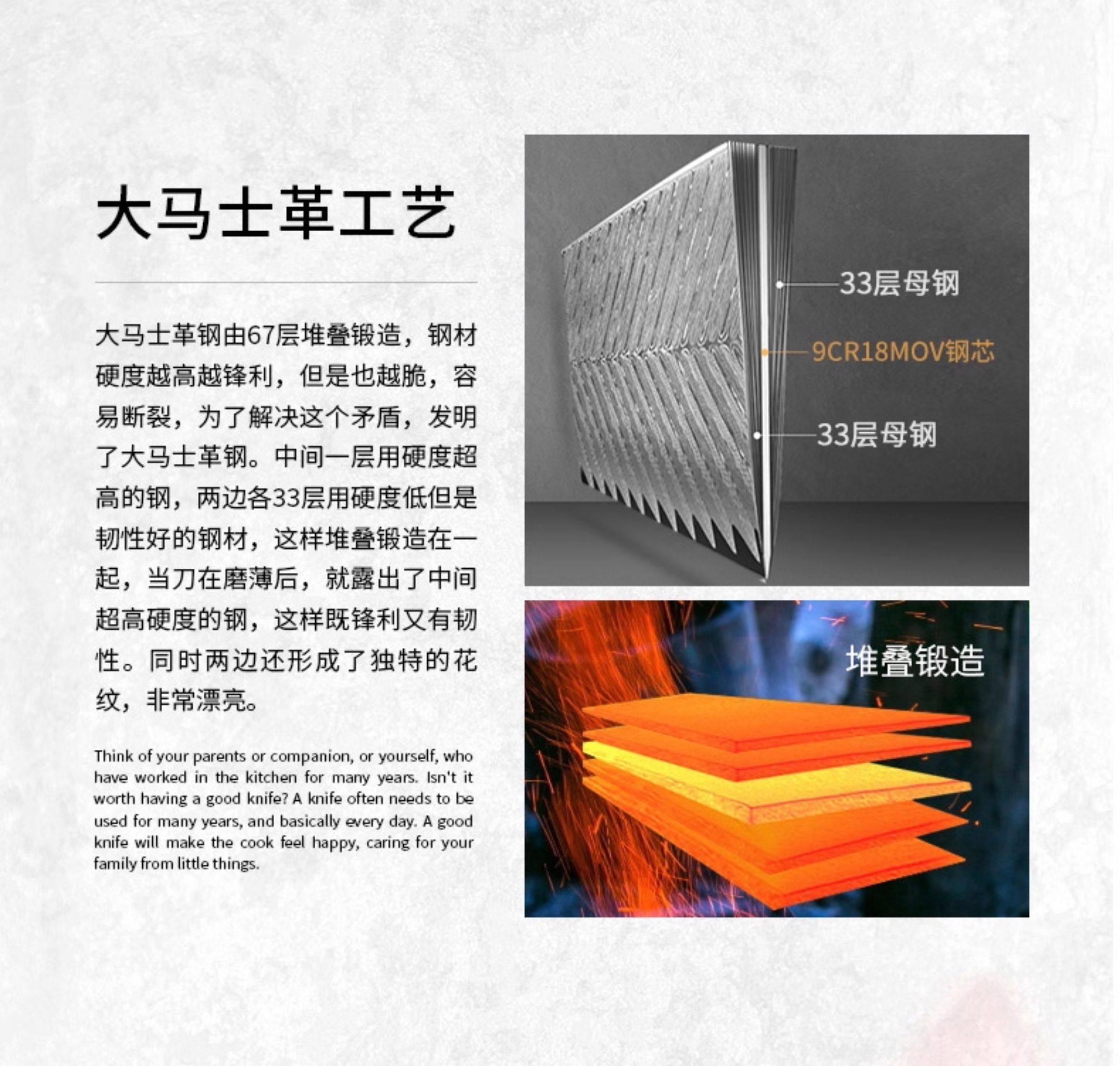 安享好物 安享A级水果刀-狂鲨大马士革水果刀  