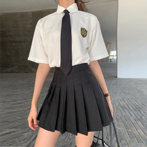 jk shirt short sleeve white shirt female student college style dk uniform skirt genuine girl top class suit summer