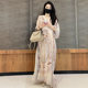 2022 spring and summer new French retro high-end gentle wind small loose chiffon print dress female