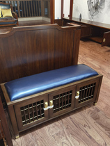 Home-changing shoes stool new Chinese entry shoe cabinet stool door wearing shoes stool multifunctional storage stool home solid wood shoe cabinet