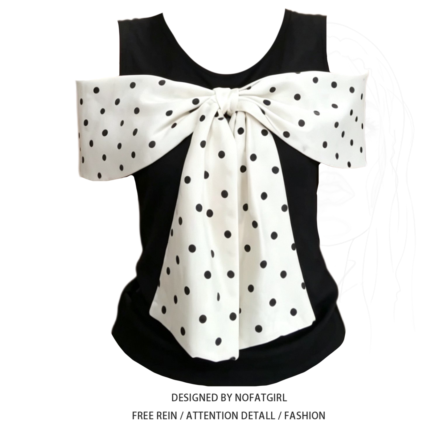 Plus-size, sexy off-shoulder short-sleeved T-shirt with bow, perfect for summer 2026. Super cute and unique top.