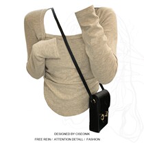 Large size fat mm high-end sense square collar thin knitted top womens autumn and winter new design sense long-sleeved bottoming shirt