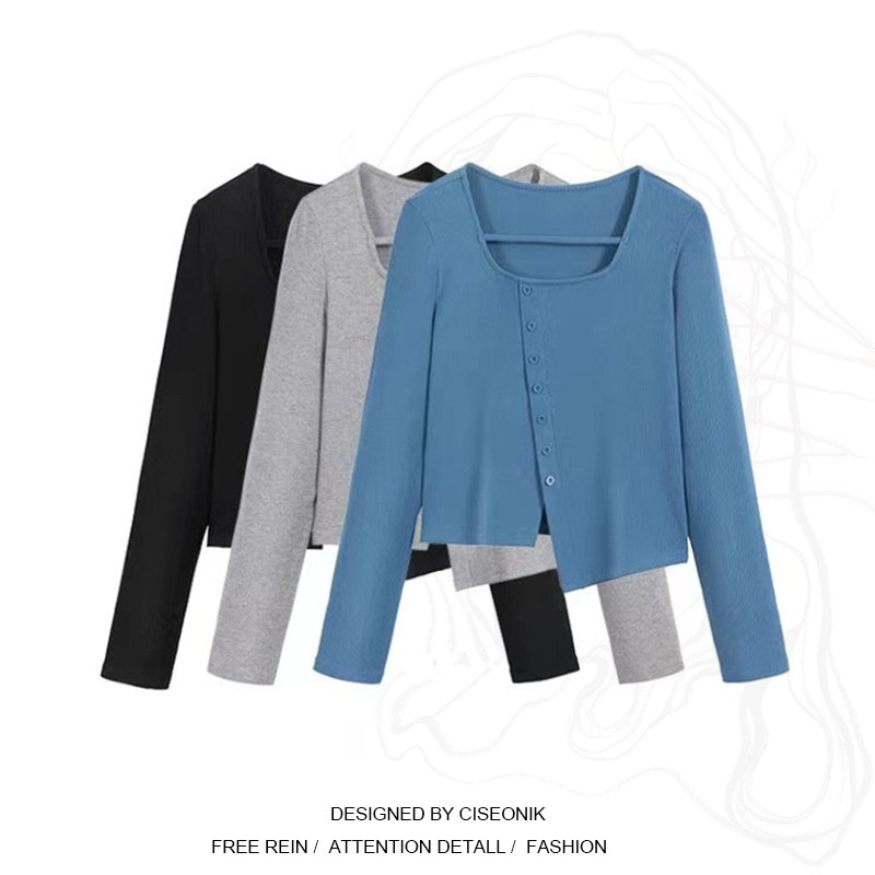 Big size fat sister Audrey thick book heart signal early autumn knitted sweater women's design irregular hem top