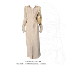 Plus size fat sister pink slim bottoming dress female autumn and winter new temperament all-match polo collar slim dress