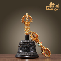 Pure copper five-strand diamond Bell Tibetan Buddhism tantric practice Nepal craft hand-cranked Diamond Bell trumpet