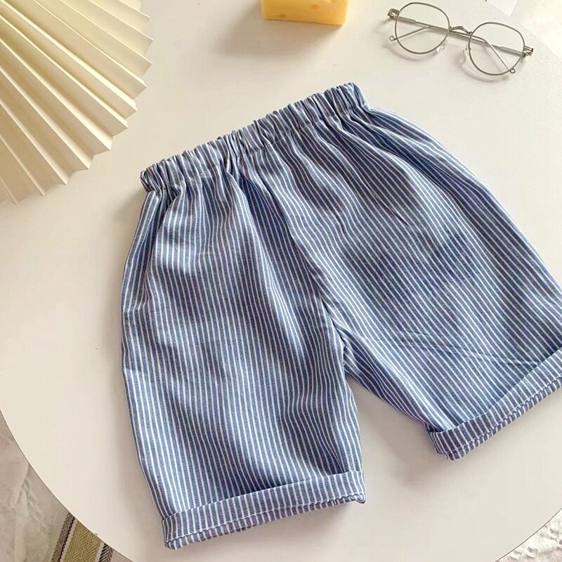 Boys Japanese Style Casual Cotton Shorts - Lightweight Summer Striped Five-Point O1CN019GoyUm1bEp2n1jWpu !!2207375303434