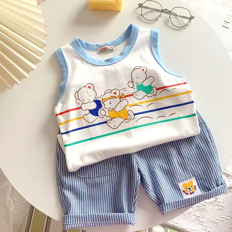 Boys Japanese Style Casual Cotton Shorts - Lightweight Summer Striped Five-Point O1CN01LmnpEO1bEp2jyijNE !!2207375303434