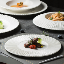 Yicheng Japanese food home ins style Western food steak creative Net red dish with ceramic flat plate 2021 New