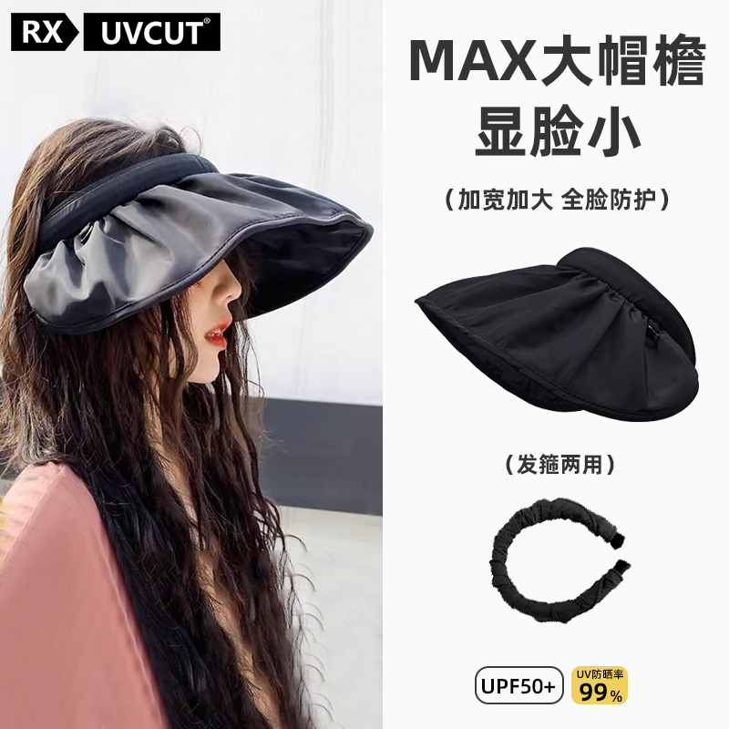 Rx Uvcut Vinyl Shell Sun Hat for Women 2026 New Summer Uv Protection Open-Top Large Brim Sun Hat Rx Uvcut Vinyl Shell Sun Hat for Women 2026 New Summer Uv Protection Open-Top Large Brim Sun Hat