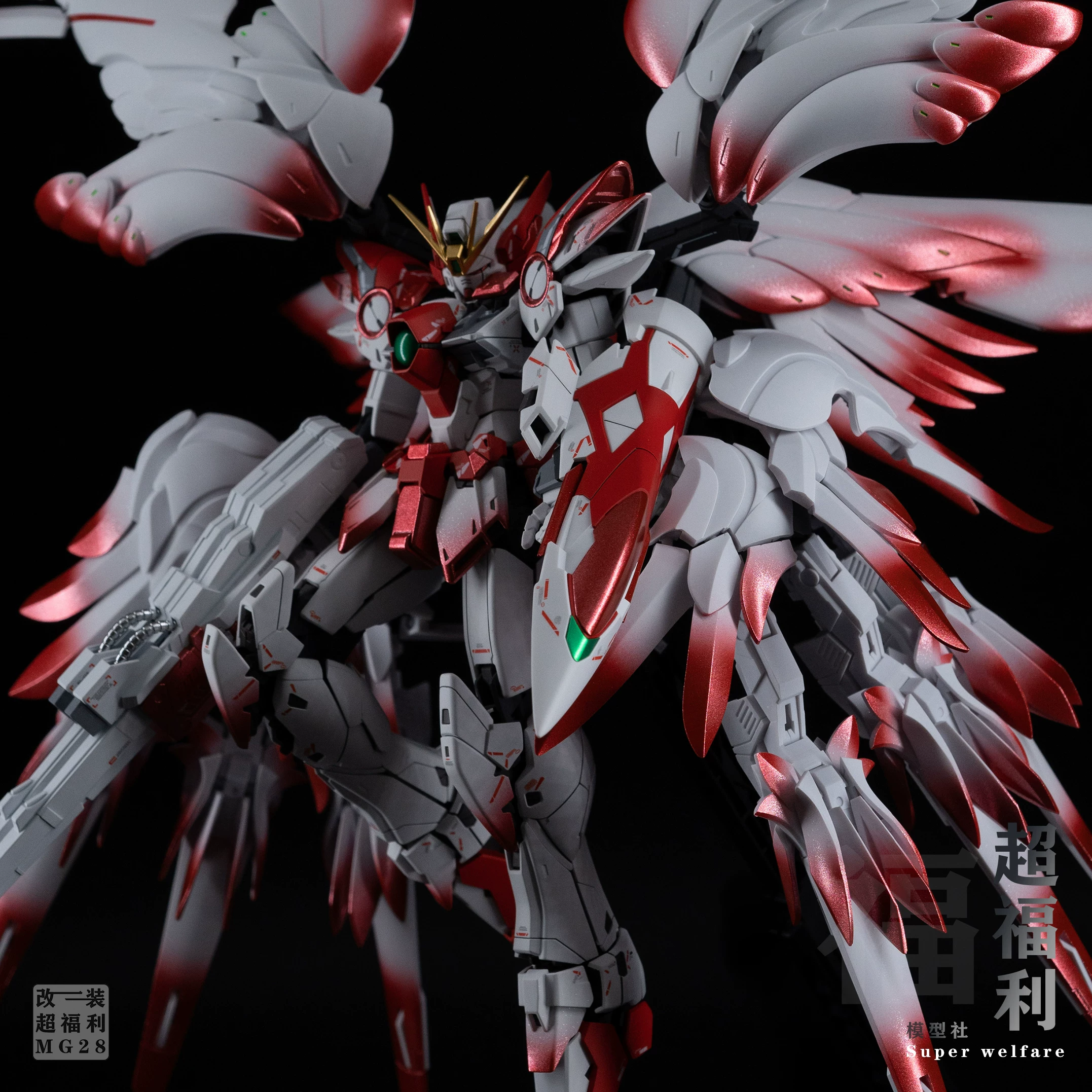 Боевик Bandai MG Wing Zero цветовая версия Explosive Star Fire Princess модель серии Gundam японская версия модель подходит для парней старше 14 лет как подарок на День Святого Валентина