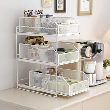 Kitchen desktop water bar cup storage rack