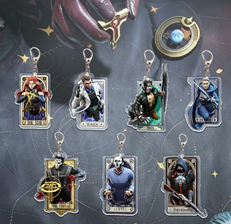 Delta Operation Prison Warden New Collection Pendant Wheel of Fortune Tarot Card Acrylic Pendant Keychain