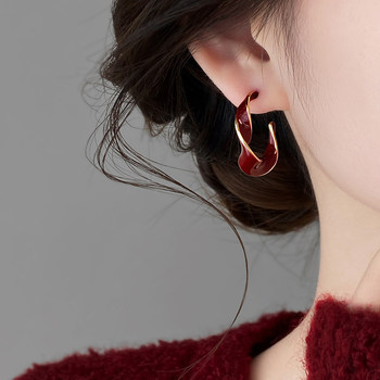 Autumn and Winter Twist Earrings, Ear Cuffs, Ear Studs, 2026 New Popular Style, High-End, Light Luxury, Elegant and Atmospheric Earrings, Ear Accessories for Women