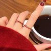 Star Red Retro Niche Design Light Luxury High-End Open Ring for Women 2025 New Popular Index Finger Tail Ring