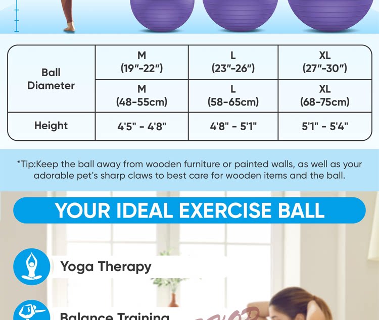 фитнес мяч yoga ball exercise ball for working out anti-burst and slip