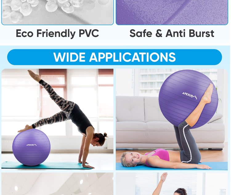 фитнес мяч yoga ball exercise ball for working out anti-burst and slip